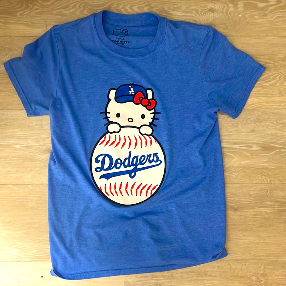 Hello Kitty Dodgers Baseball Tee Small